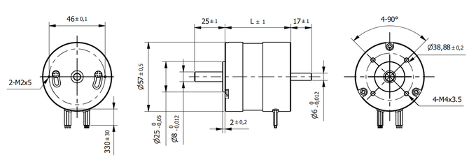 6000rpm ยานยนต์ไฟฟ้าแรงบิดสูง BLDC Motor W5795 0